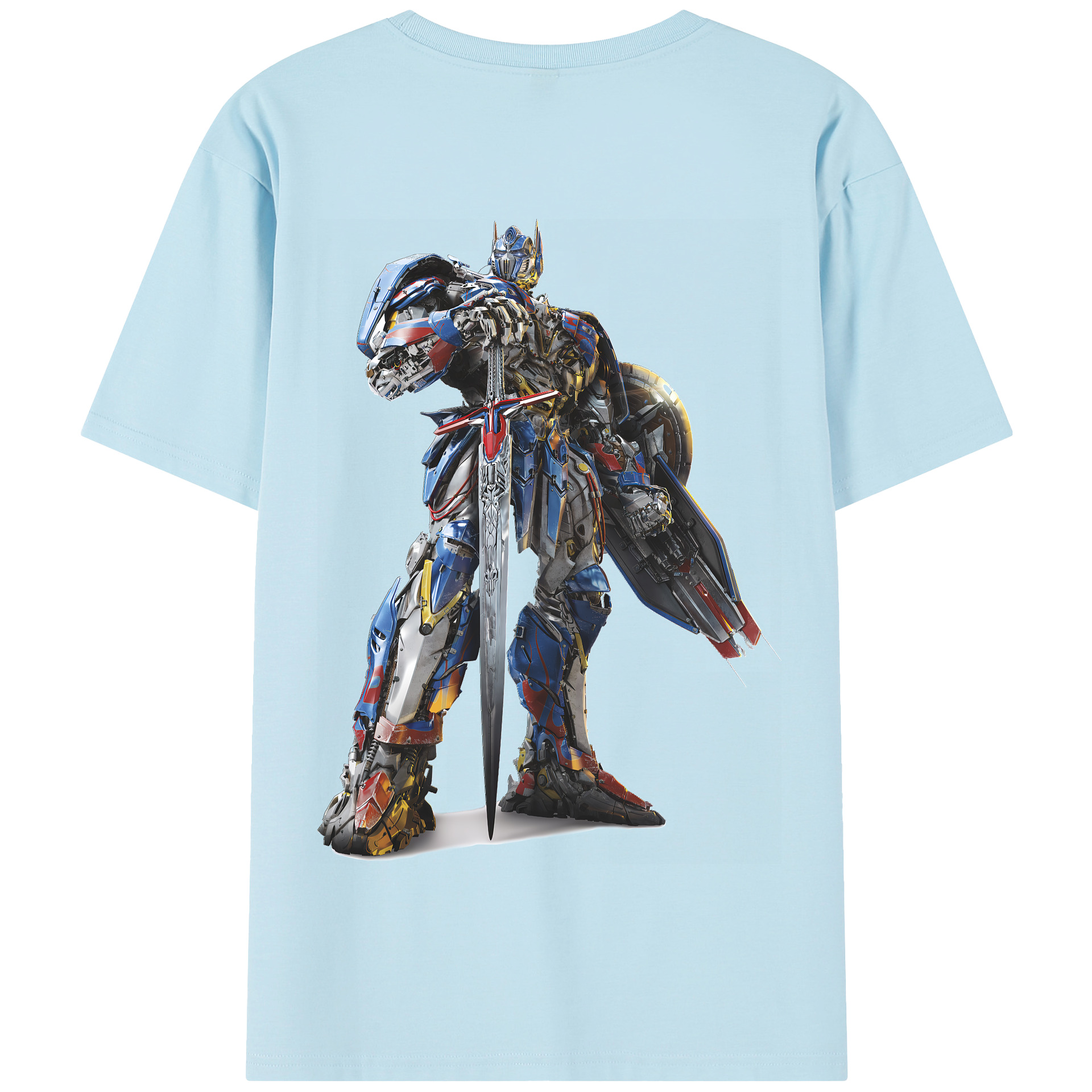 （画像用） Transformers トランスフォーマー 綿100％半袖Tシャツ（背面プリント）